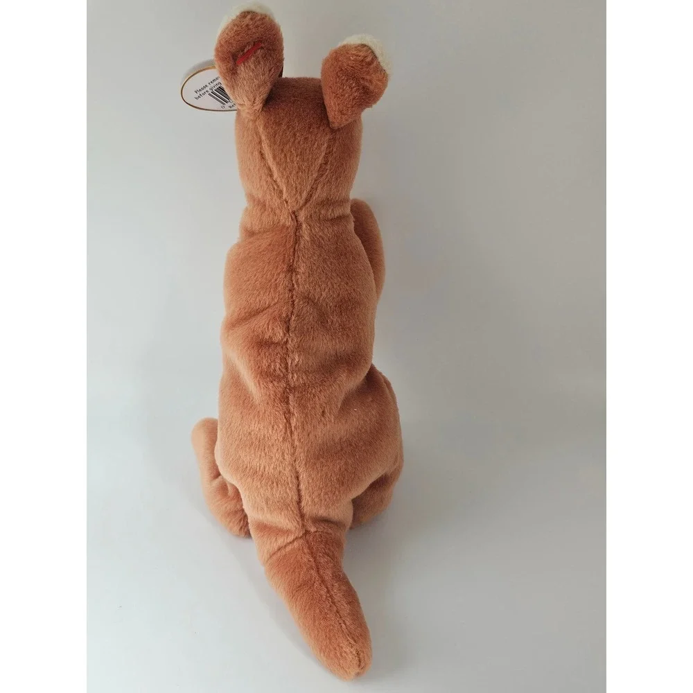 Ty Beanie Baby Pouch the Kangaroo 1996 Vintage Plush with Joey and Tags